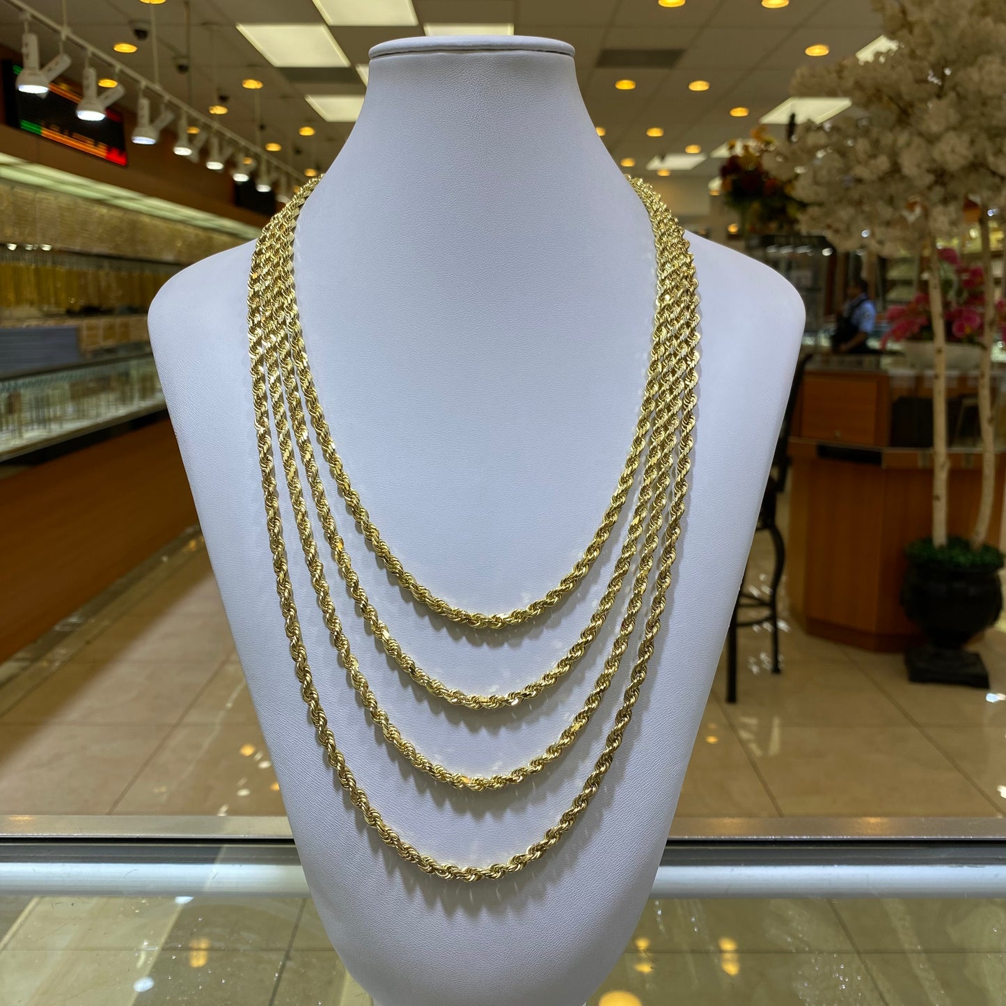 14k 5mm Solid Gold Rope Chain