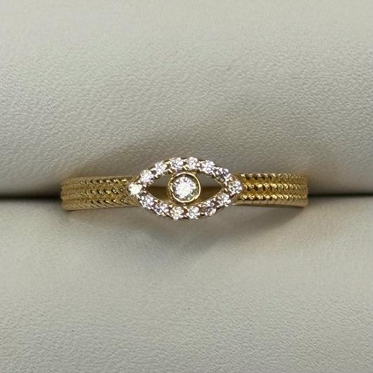 14k Evil Eye Ring