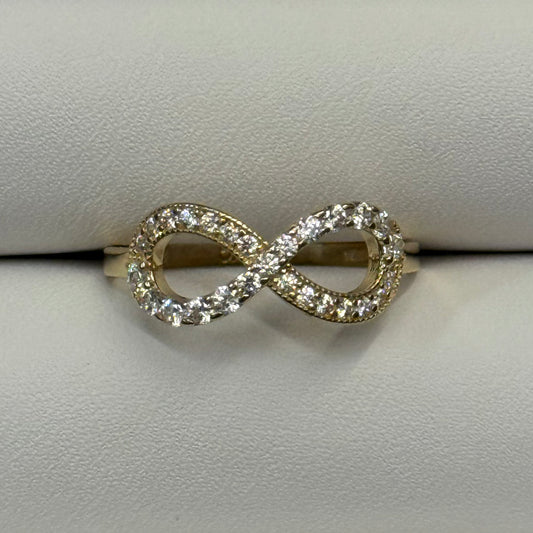 14k CZ Infinity Ring