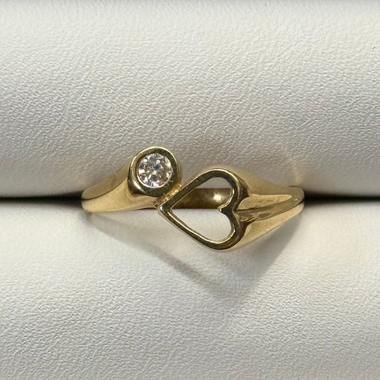 14k Heart Ring