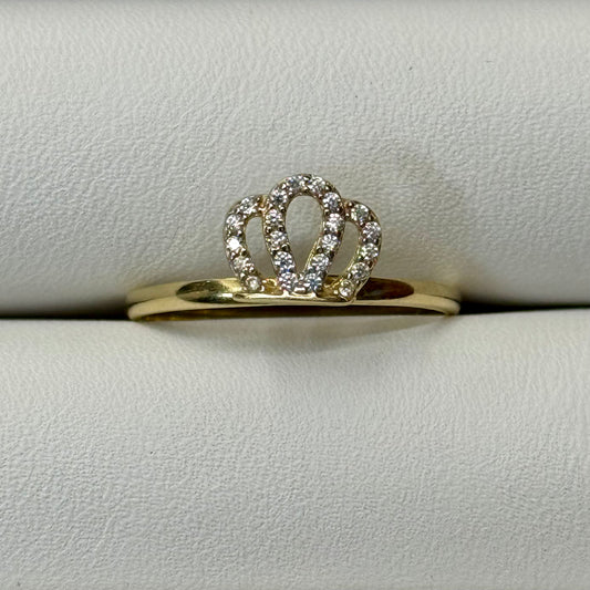 14k Mini Crown Ring