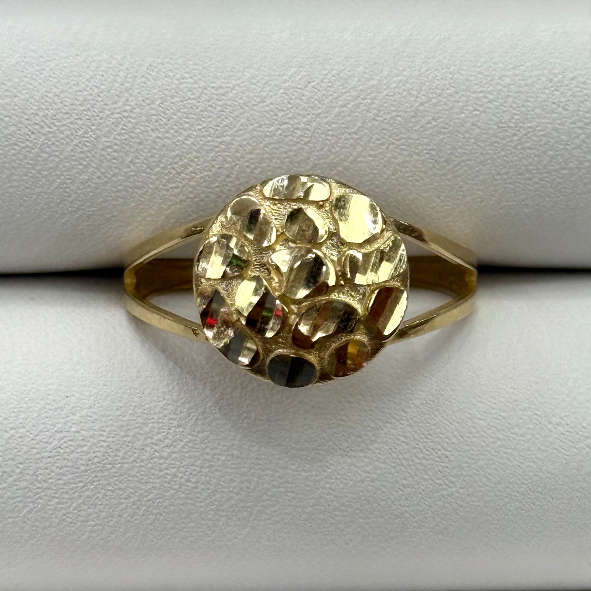 Open Nugget Rings 14k Circle Nugget Ring – My Store