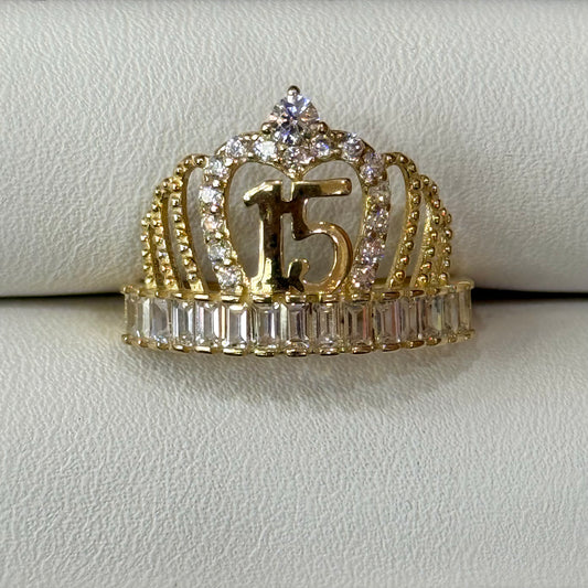 14k 15 Crown Ring