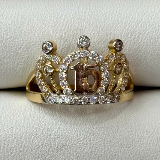 14k 15 Crown Ring