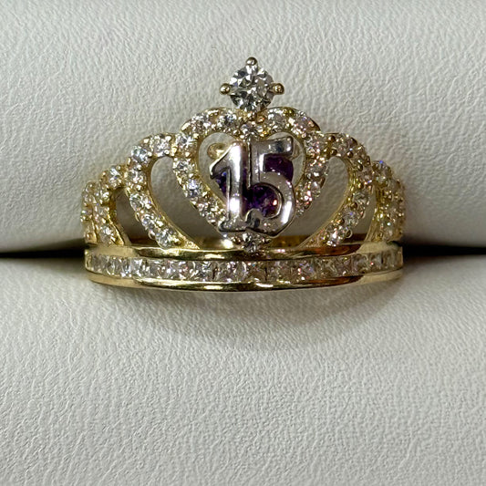 14k 15 Crown Ring