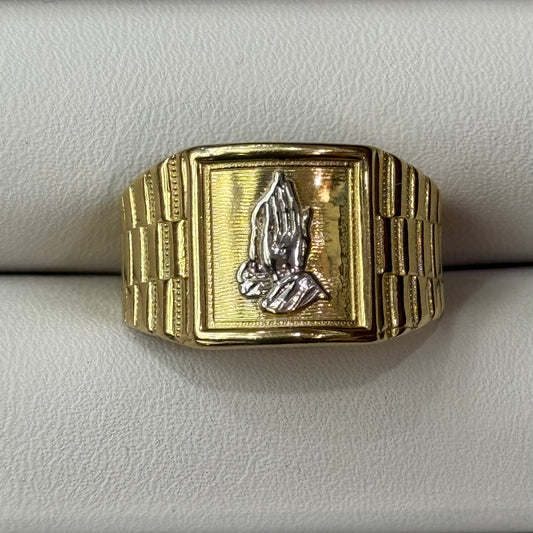 14k Praying Hands Ring