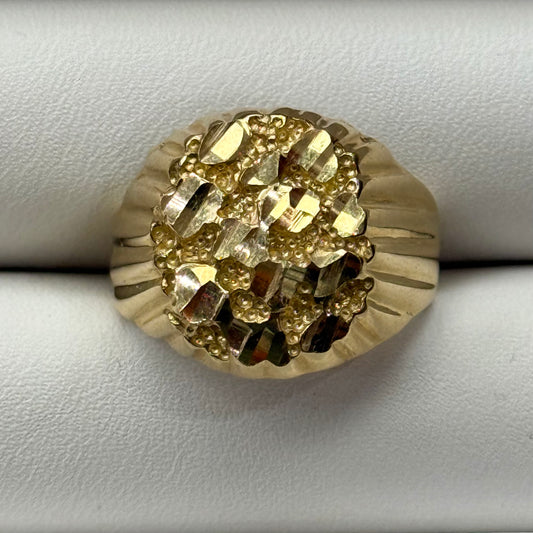 14k Circle Nugget Ring