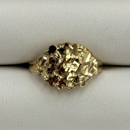 14k Round Nugget Ring